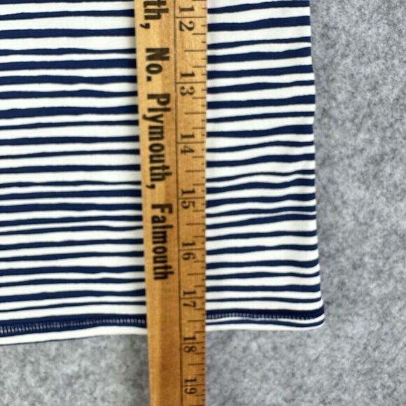 Garnet Hill Swim Shirt Top Kids Size 8 Blue Striped Rash Guard Long Sleeve Beach - Picture 10 of 14